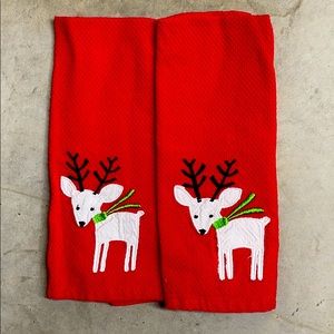 Reindeer Holiday Dish Towels